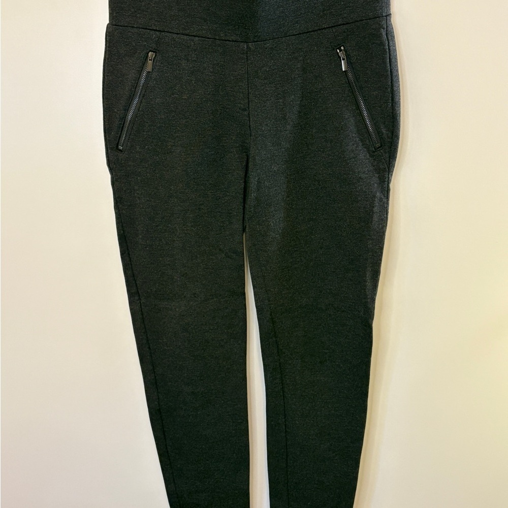 Ann Taylor Dark Gray Leggings with Zipper Pockets